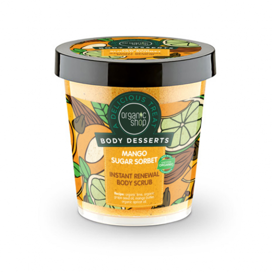 Organic Shop Natychmiastowy Odnawiający Peeling do Ciała Mango Sugar Sorbet