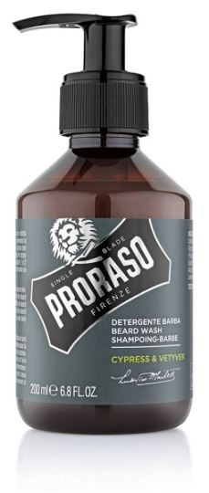 Szampon z pojedynczym ostrzem do cyprysu brody i wąsów oraz wetiwerii 200 ml Szampon z pojedynczym ostrzem do cyprysu brody i wąsów oraz wetiwerii 200 ml