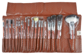 Zestaw sk&oacute;rzanych etui Cleissy Brown Brushes 18 sztuk