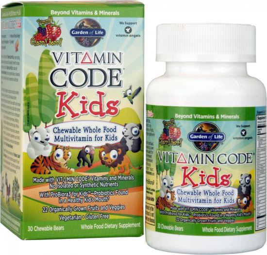 Witaminowy kod dla dzieci Multiwitamina Cherry Berry 30 niedźwiedzi do żucia