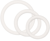Gumowe pierścienie białe zestaw 3 sztuki