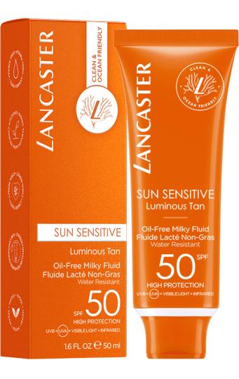 Wrażliwy na słońce, bezolejowy, mleczny fluid SPF50 50 ml